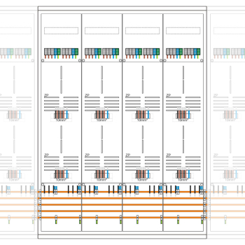 Preview: Zählerschrank 19 Zähler, TSG, Verteiler, APZ, 1400mm | 3.HZ | SCHIEGL (Mitte)